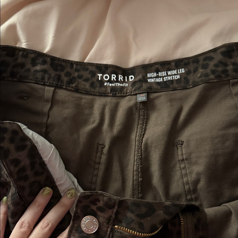 Torrid Leopard Print Pants - Picture 2 of 3